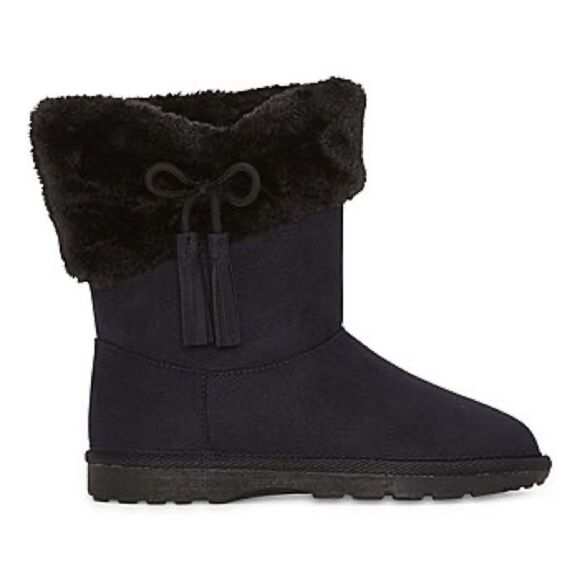 Little Girls Sz 11 Arizona Anna Flat Heel Winter Boots Black NWT 🏷 - Picture 2 of 10